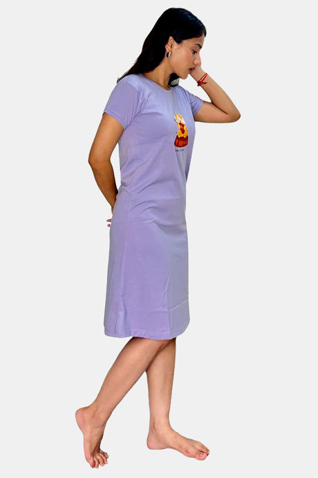 Sweetmoon Long T Shirt Nightdress - Purple — image 3